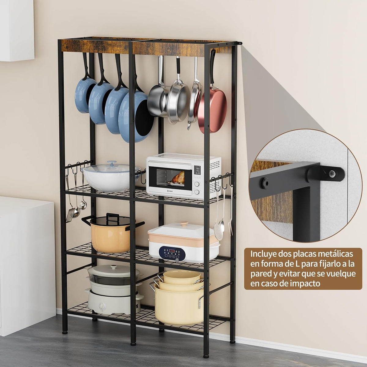 5-Tier Pot Rack – Pot and Pan Organizer