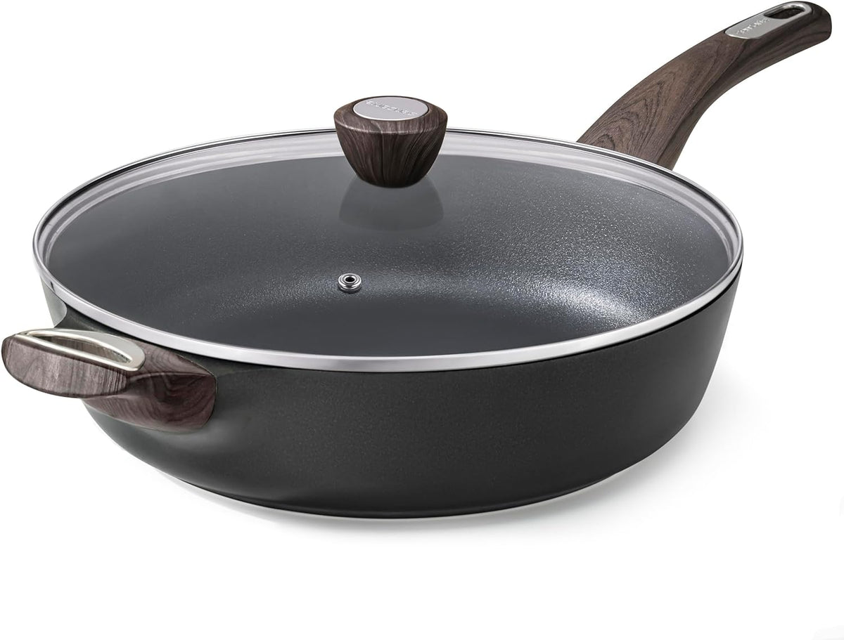 SENSARTE Nonstick Frying Pan Skillet with Lid – 12-Inch