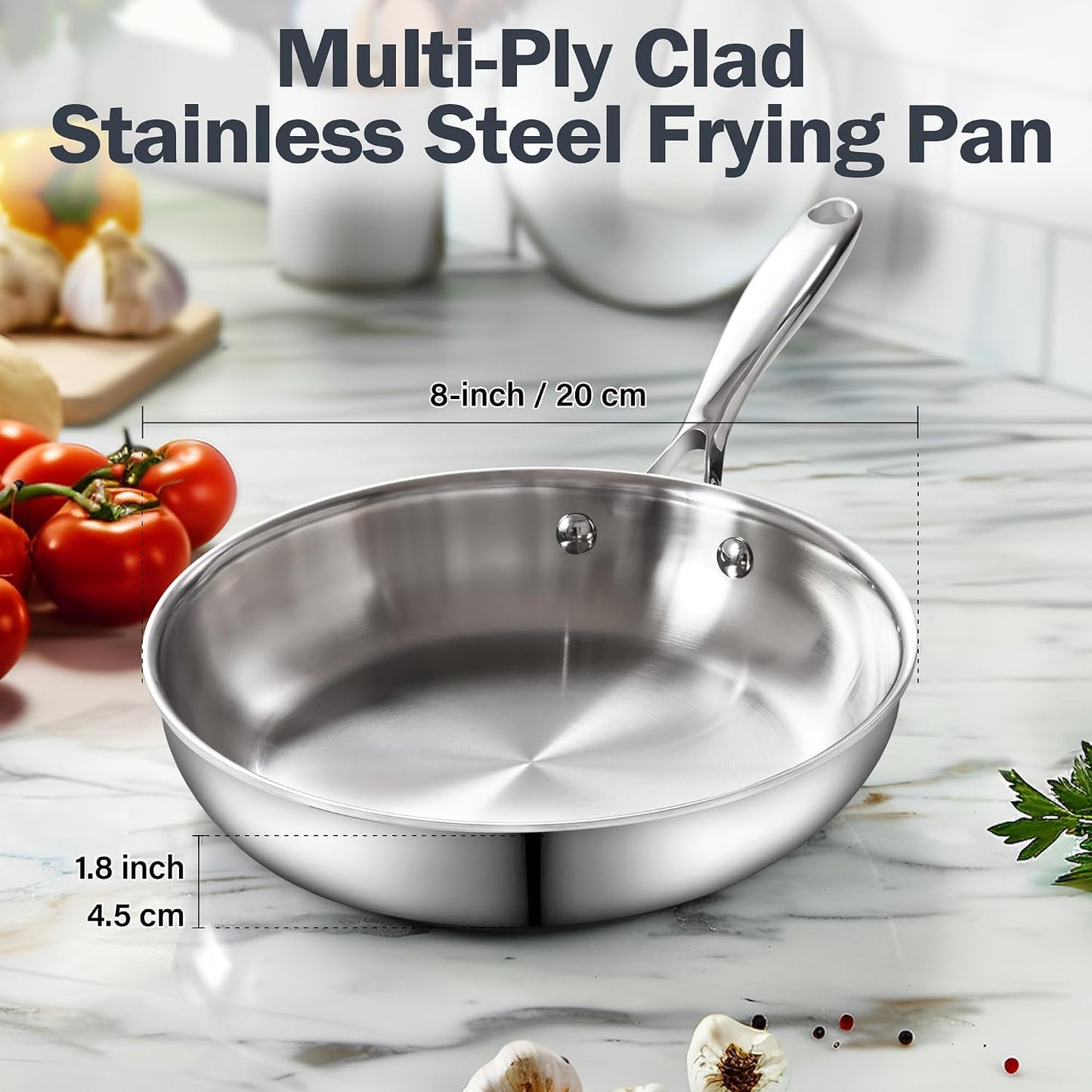 Cooks Standard Multi-Ply Clad Stainless Steel 8-Inch Frying Pan