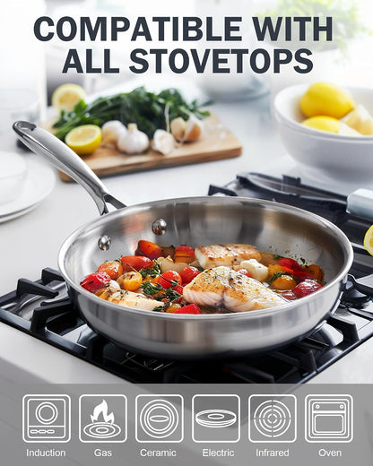 Cooks Standard Multi-Ply Clad Stainless Steel 8-Inch Frying Pan