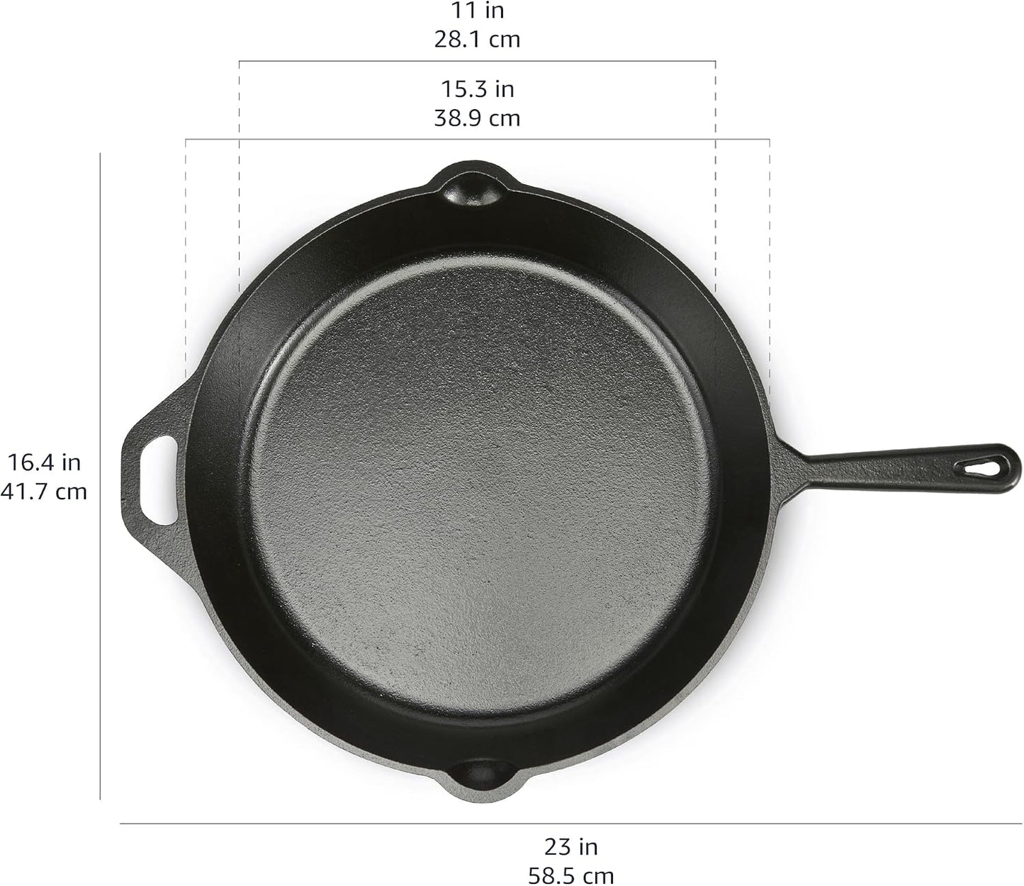 Pre-Seasoned Cast Iron Skillet – 15-Inch