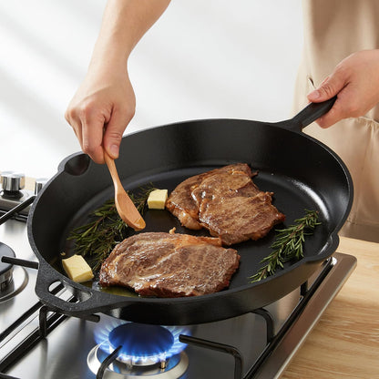 Pre-Seasoned Cast Iron Skillet – 15-Inch
