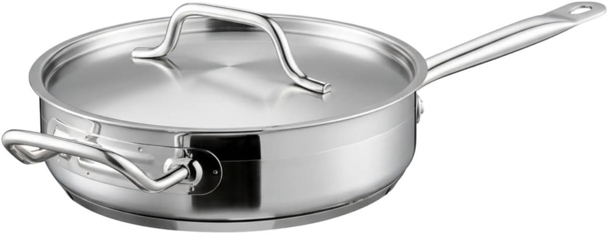 TrueCraftware 3 Qt. Stainless Steel Sauté Pan with Lid