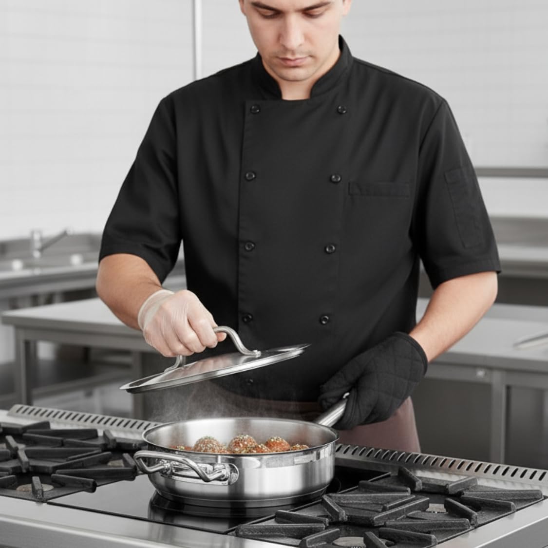 TrueCraftware 3 Qt. Stainless Steel Sauté Pan with Lid