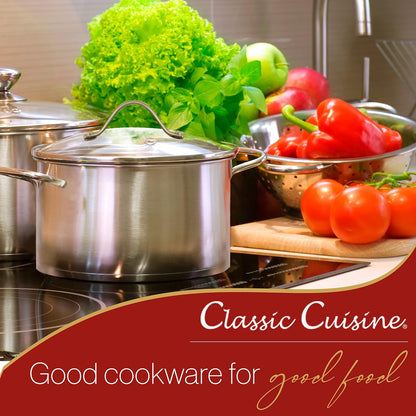 6 Quart Stock Pot – Stainless Steel Pot with Lid