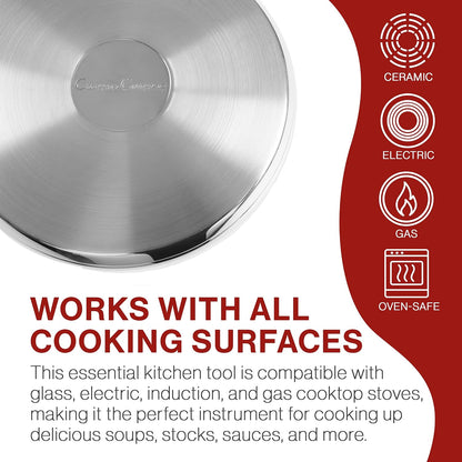 6 Quart Stock Pot – Stainless Steel Pot with Lid