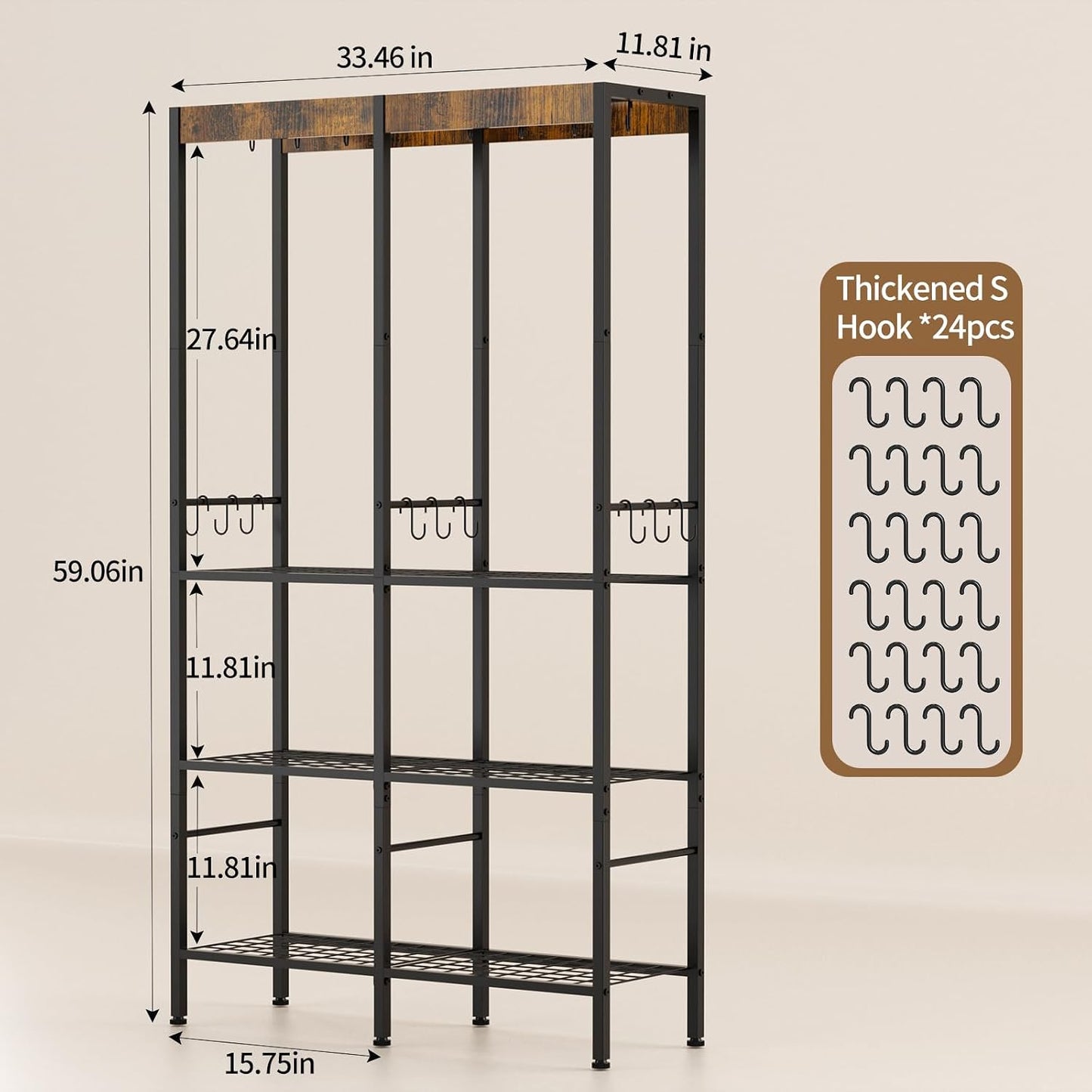 5-Tier Pot Rack – Pot and Pan Organizer