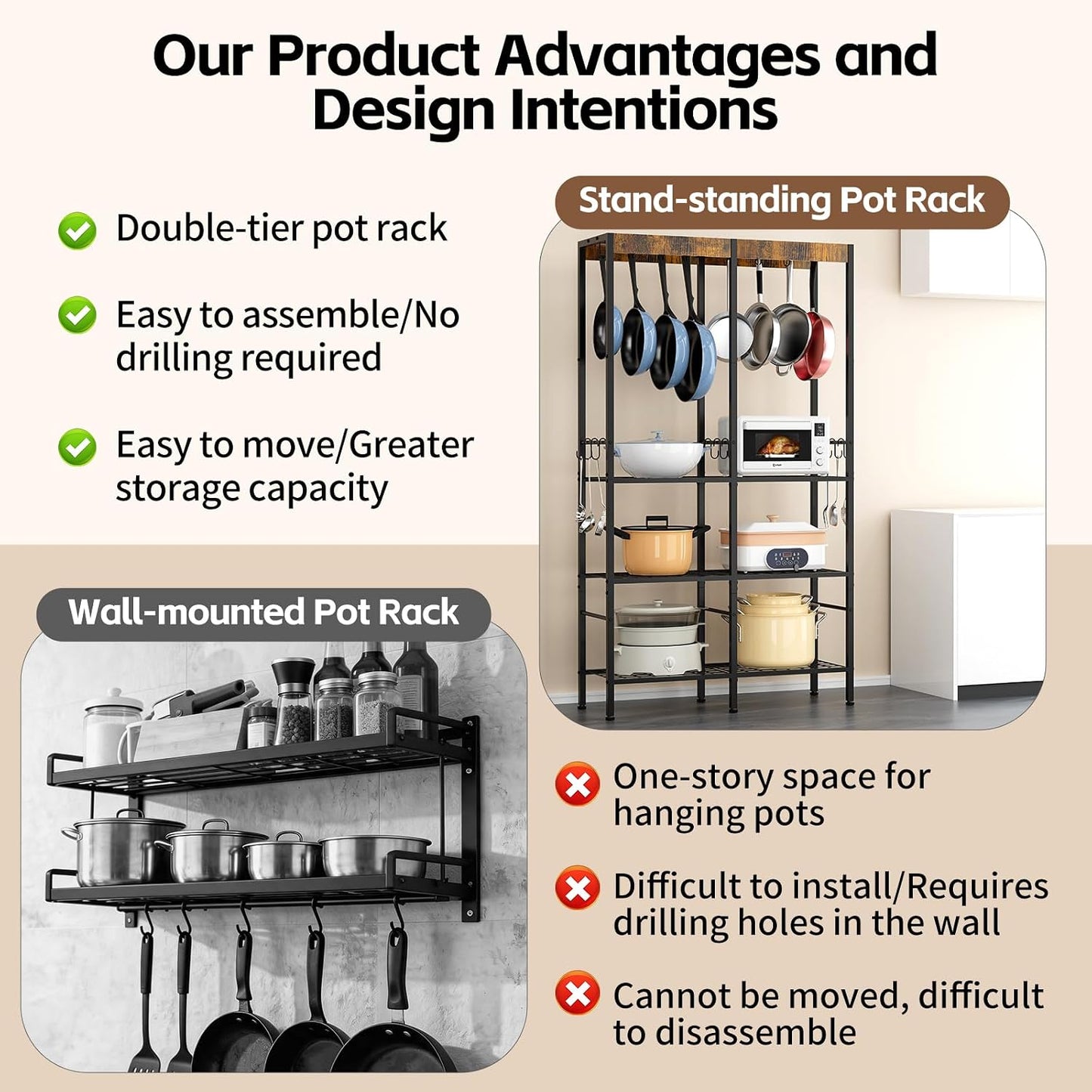 5-Tier Pot Rack – Pot and Pan Organizer