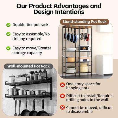 5-Tier Pot Rack – Pot and Pan Organizer