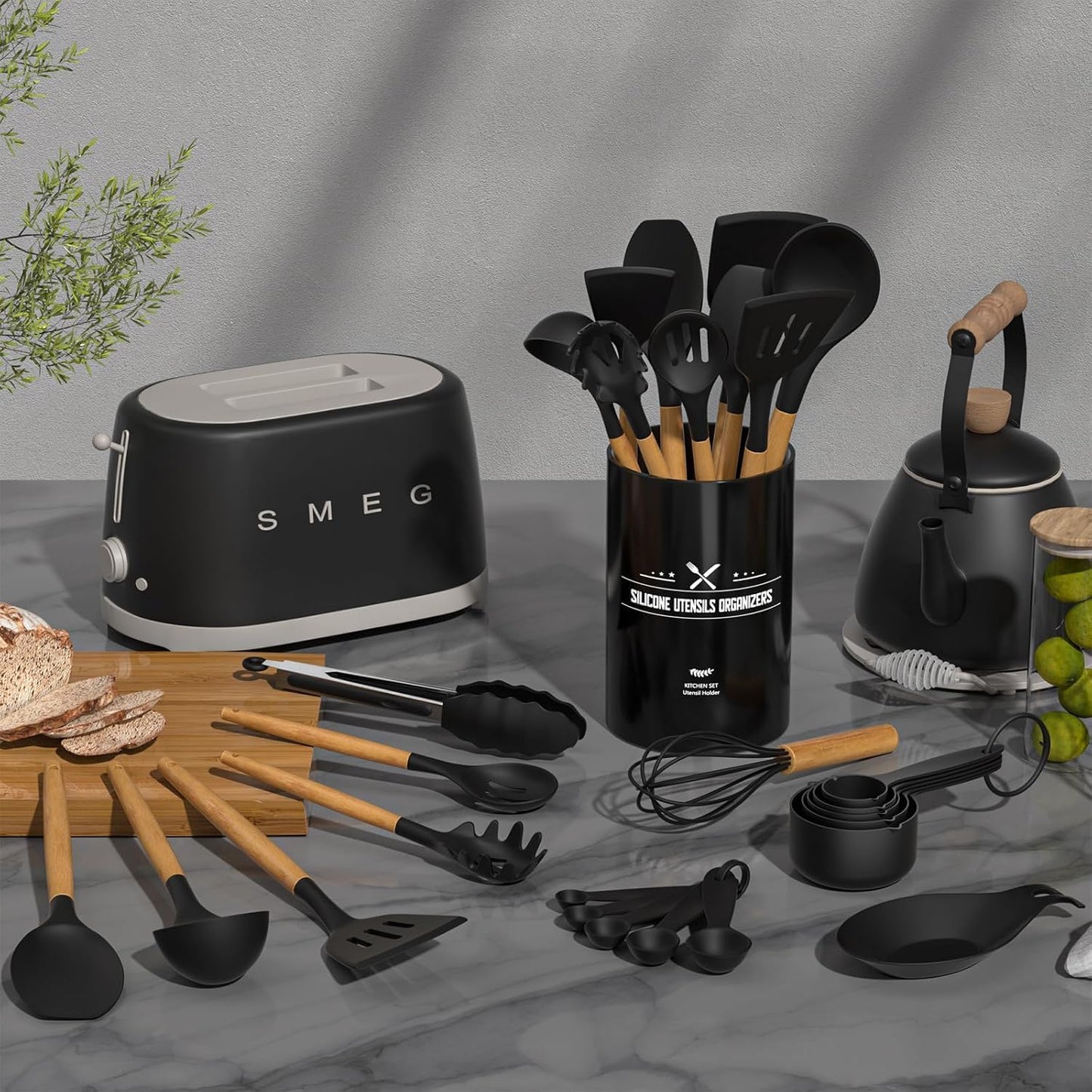 Kitchen Utensils Set – 34-Piece Silicone Cooking Utensils