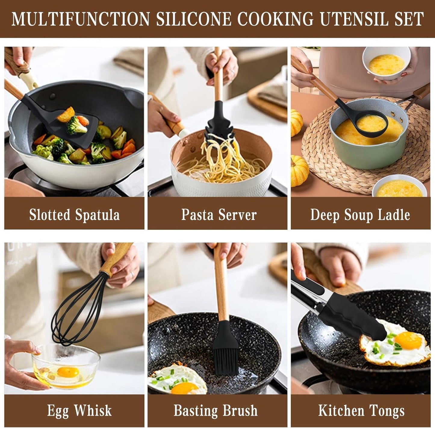 Kitchen Utensils Set – 34-Piece Silicone Cooking Utensils