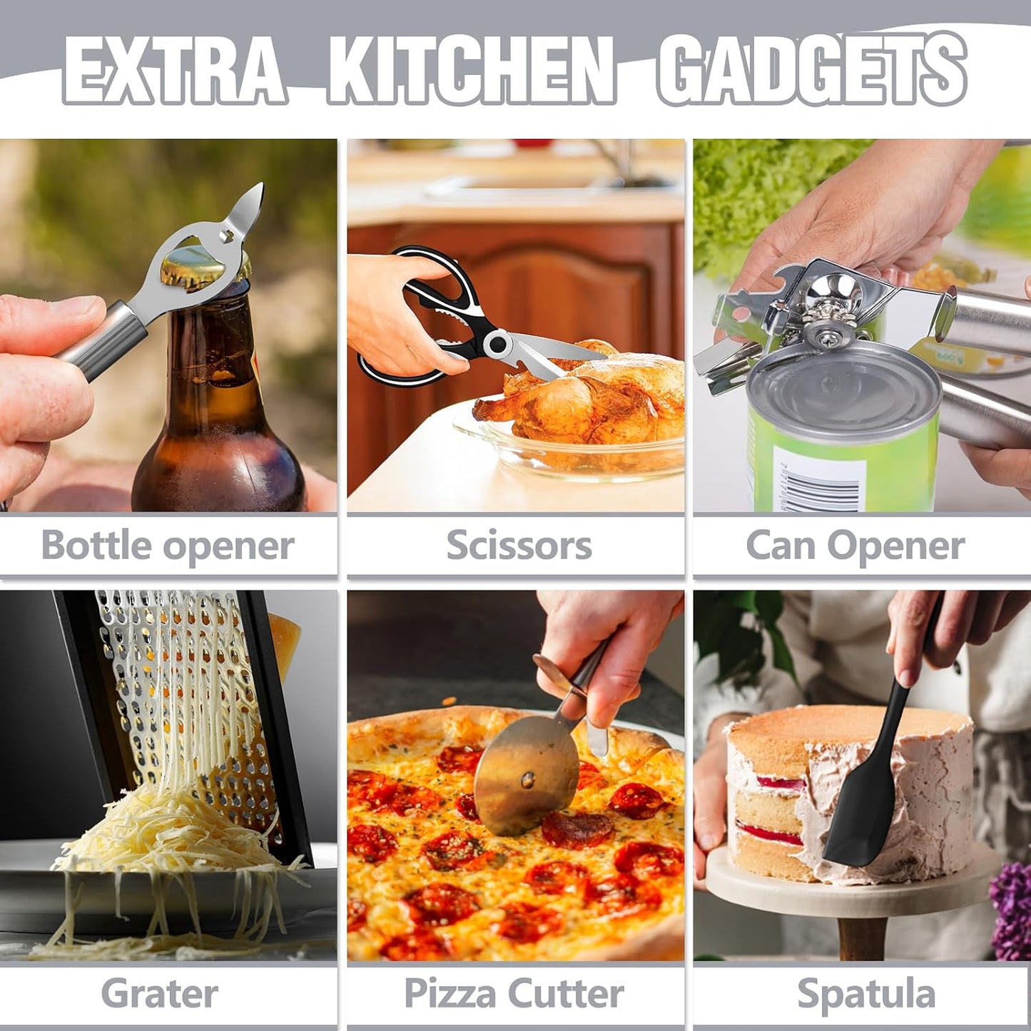Kitchen Utensils Set – 34-Piece Silicone Cooking Utensils