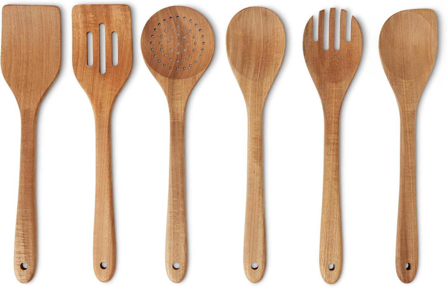Wooden Cooking Utensils – 6-Piece Acacia Wood Set
