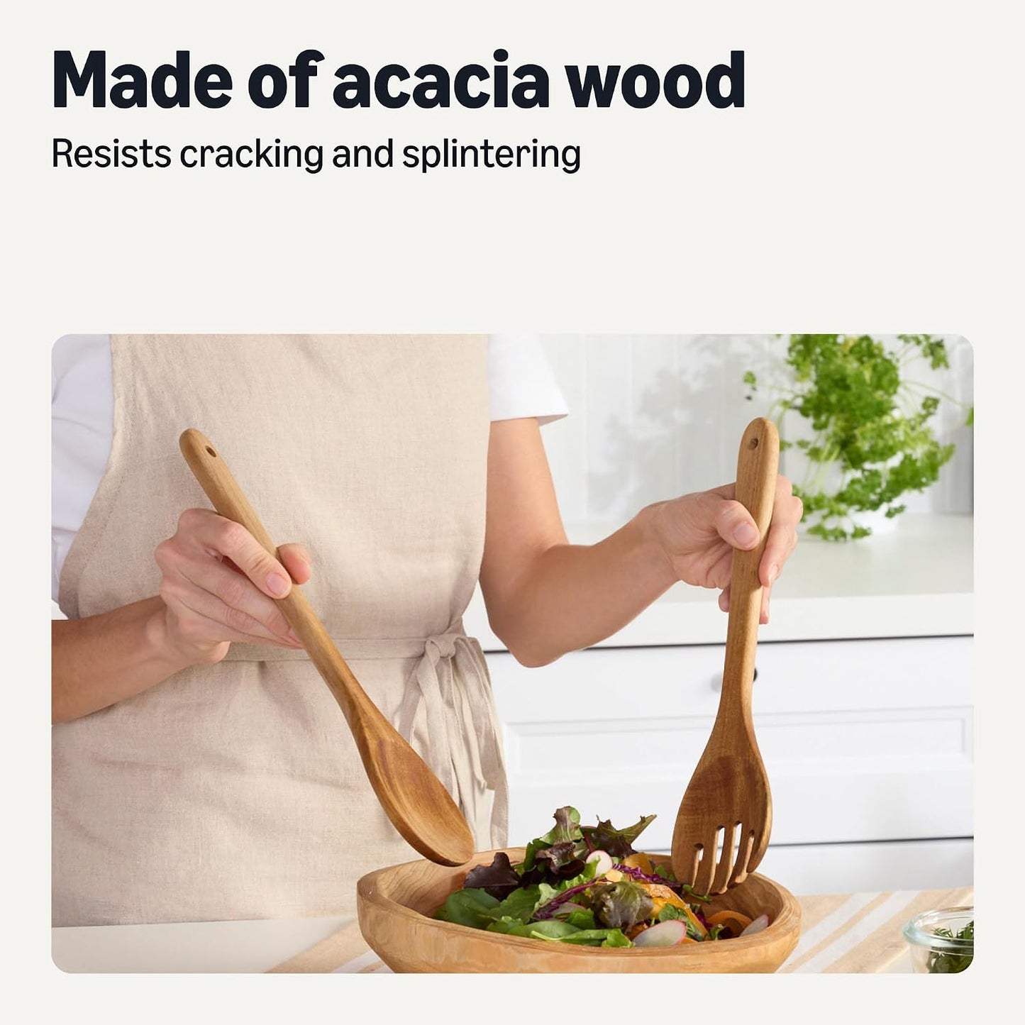 Wooden Cooking Utensils – 6-Piece Acacia Wood Set
