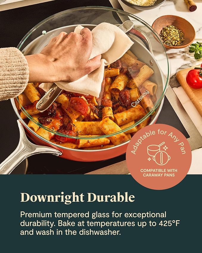Caraway Tempered Glass Lids Set for Pots and Pans