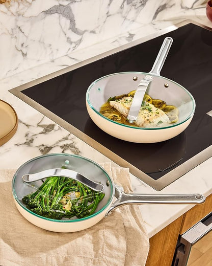 Caraway Tempered Glass Lids Set for Pots and Pans