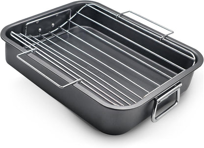 Large Roasting Pan with Rack – 12" x 16"