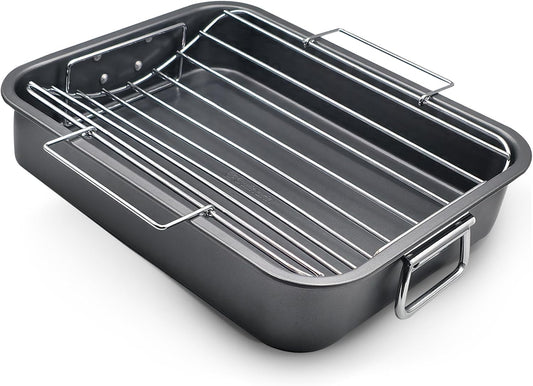 Large Roasting Pan with Rack – 12" x 16"