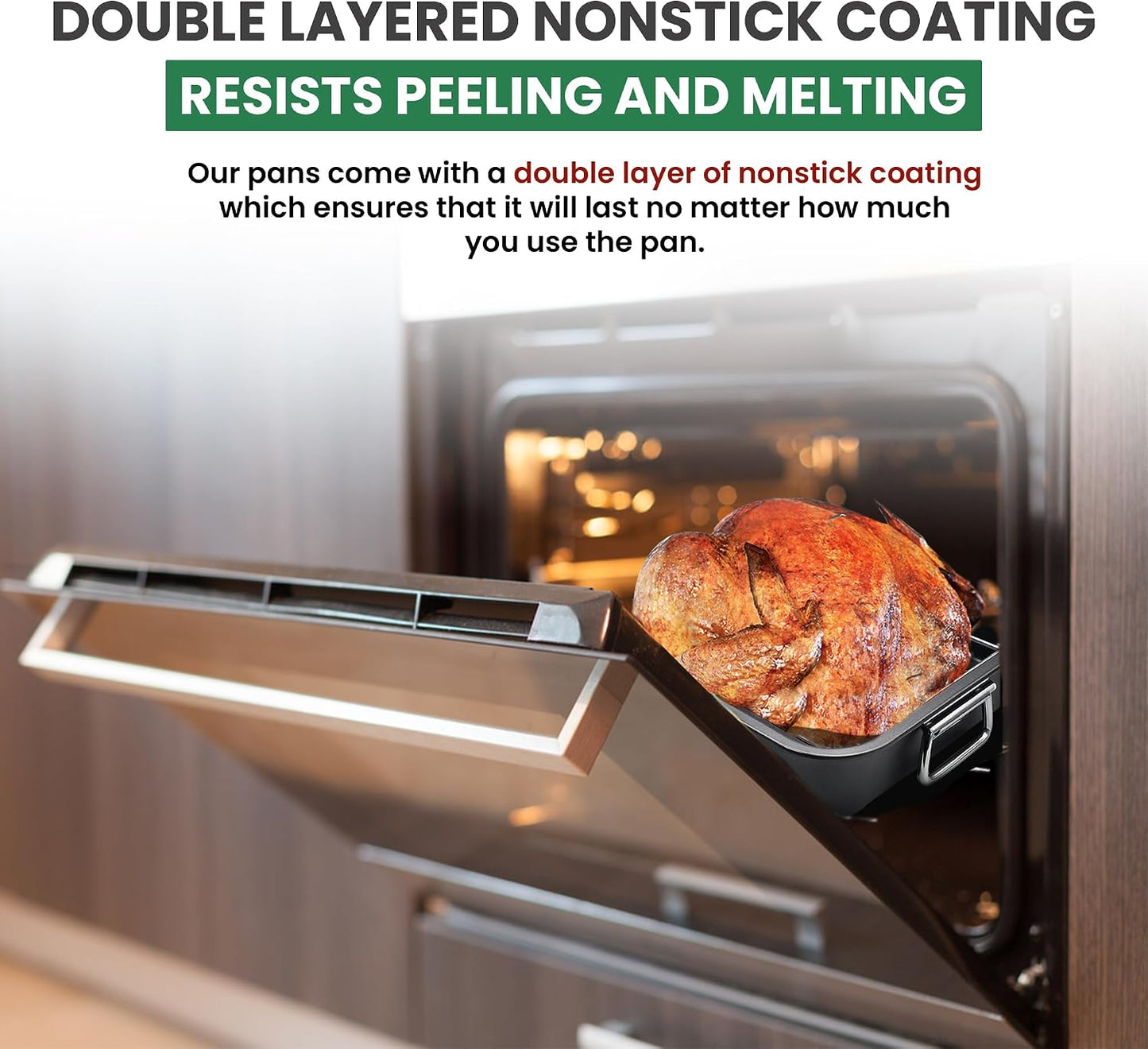 Large Roasting Pan with Rack – 12" x 16"