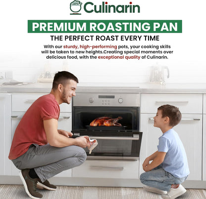 Large Roasting Pan with Rack – 12" x 16"