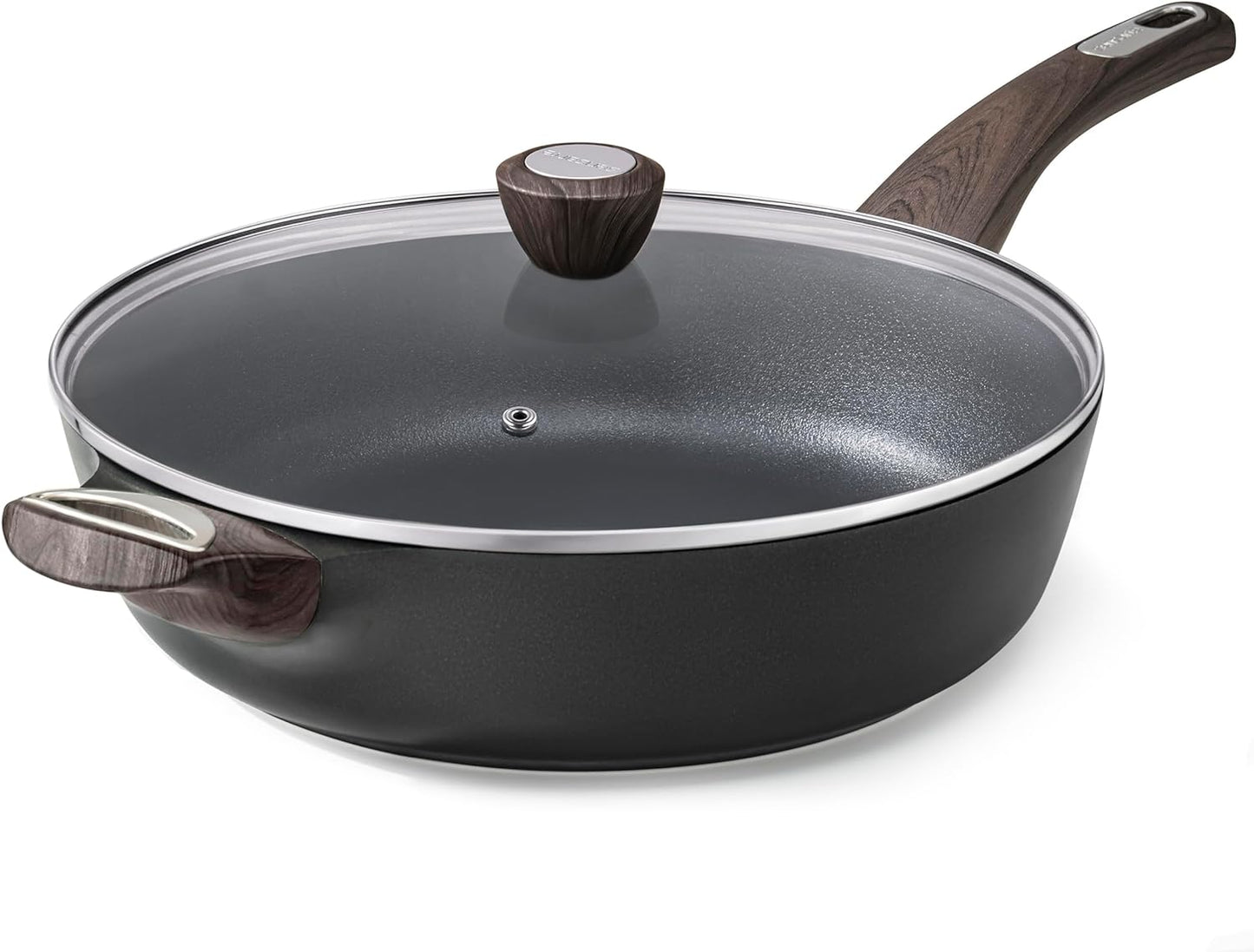 SENSARTE Nonstick Frying Pan Skillet with Lid – 12-Inch